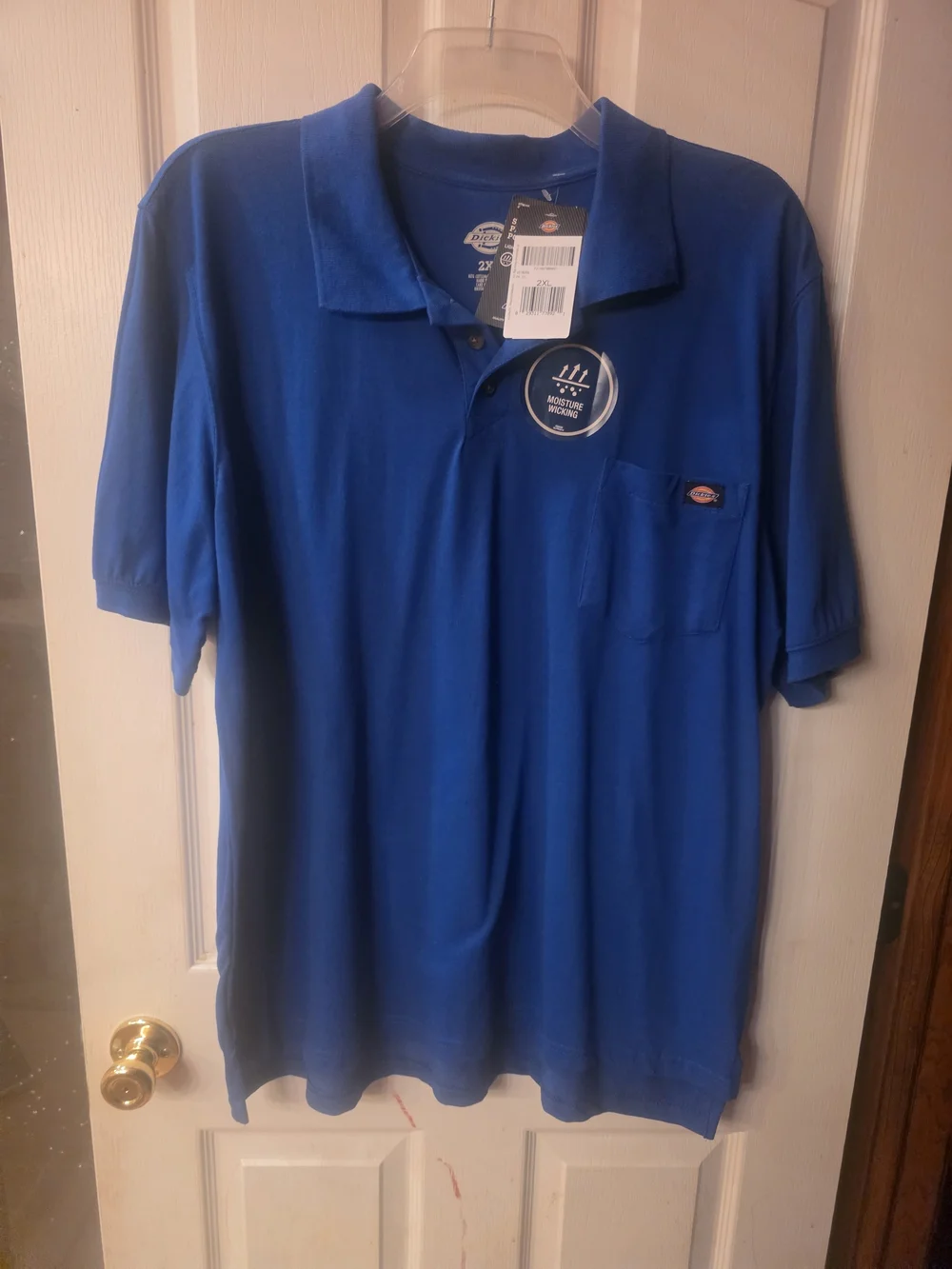 Dickies Men’s Blue Short Sleeve Polo with Chest Pocket